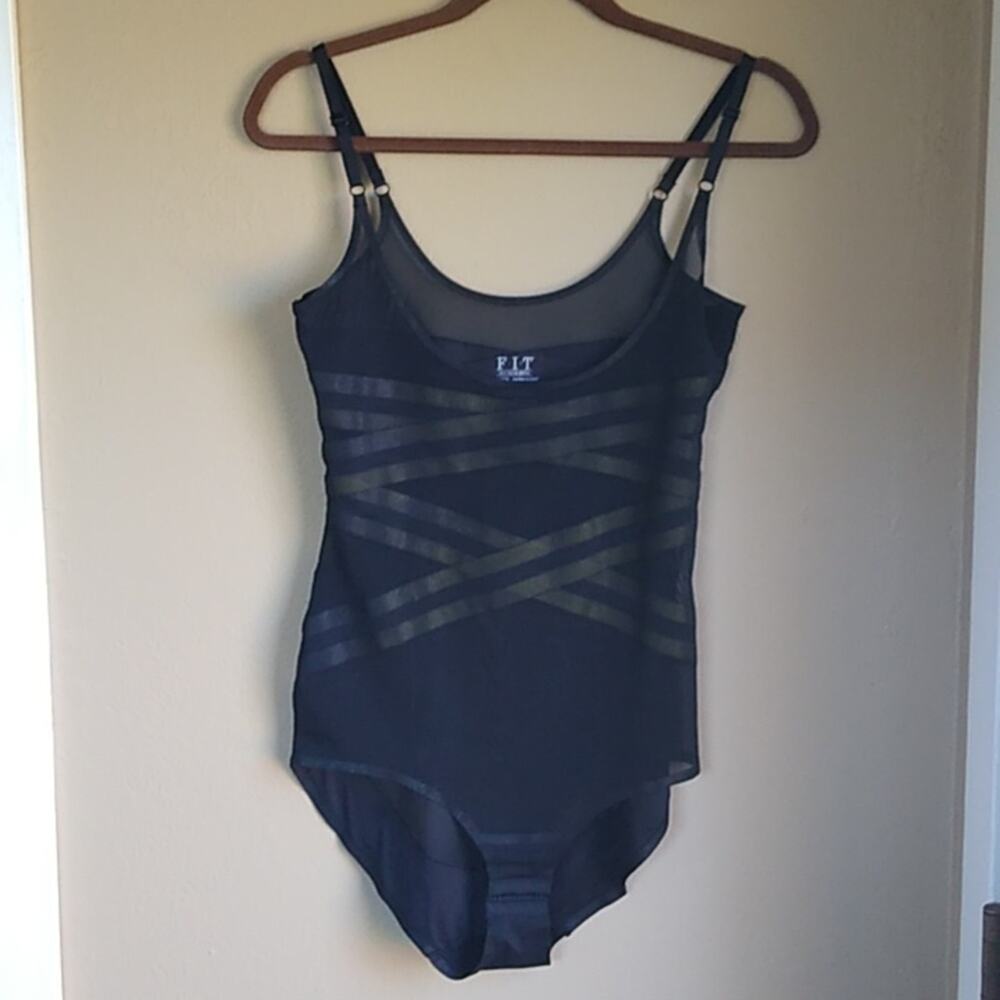 F.I.T Mesh Fitted Shape wear Body Suit Black